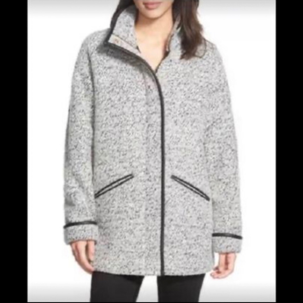 Nordstrom Womens Gray Wool Coat